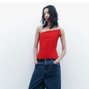 Zara Asymmetric Bustier top